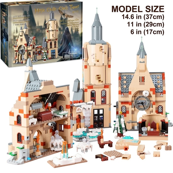 Under the Baubles Educiro Harry Potter Clock Tower and Great Hall Castle (871 P) - Picture 5 of 5